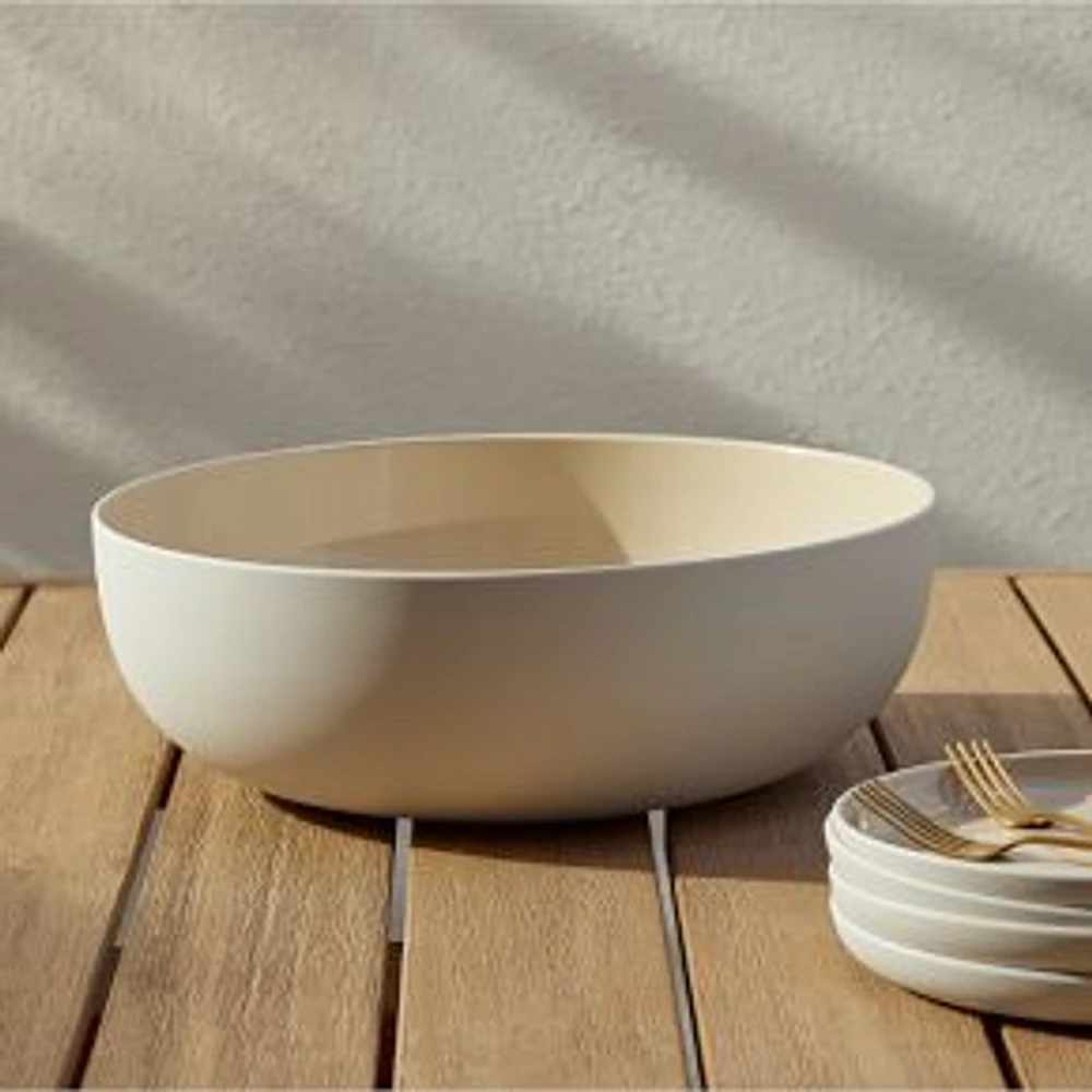 Aaron Probyn Kaloh Melamine Serveware, Salad Bowl, Charleston Gray