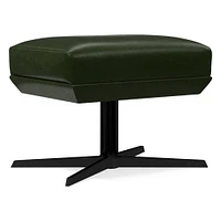 Austin Leather Swivel Ottoman | West Elm