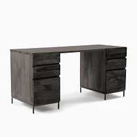 Industrial Modular Desk w/ 2 File Cabinets (64") | West Elm