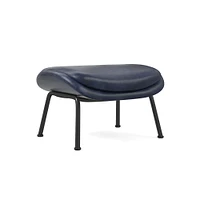 Fillmore Mid-Century Leather Ottoman | West Elm