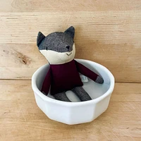 Lille Folk Shop Stuffed Animal - Gray Wolf | West Elm