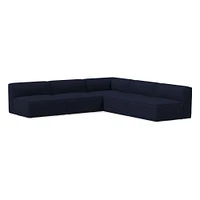 Remi Sectional Set 08: Armless Single, Corner, Cast, Charcoal