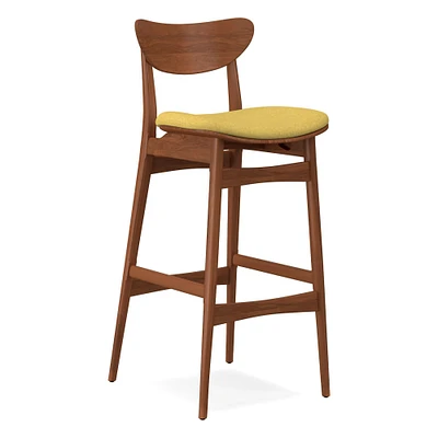 Open Box: Classic Cafe Stool Cushion, Basketslub, Dijon