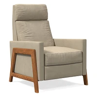 Spencer Wood-Framed Leather Recliner | West Elm