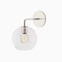 Sculptural Glass Globe Wall Sconce - Small (Ombre) | West Elm