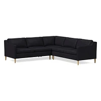 Hamilton Leather 3-Piece L-Shaped Sectional (88"–98") | West Elm