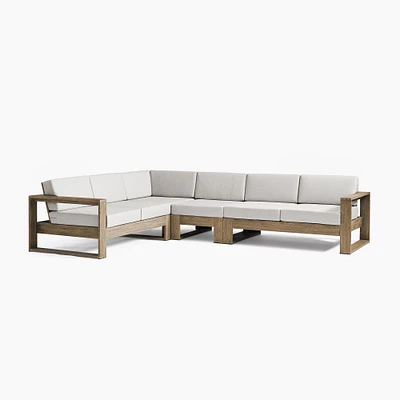 Portside Outdoor 4-Piece L-Shaped Sectional (125") | West Elm