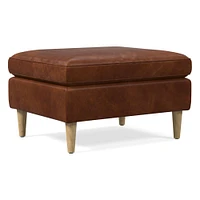 Hamilton Leather Ottoman | West Elm