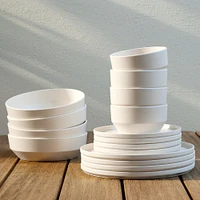 Modern Melamine Outdoor Dinnerware (Set of 16) | West Elm