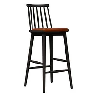 Windsor Counter Stool Cushion, Vegan Leather, Saddle Nut