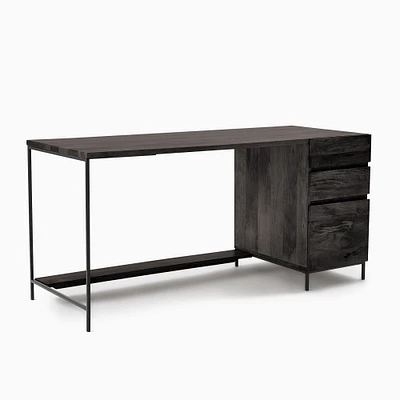 Industrial Modular Desk w/ File Cabinet (64") | West Elm