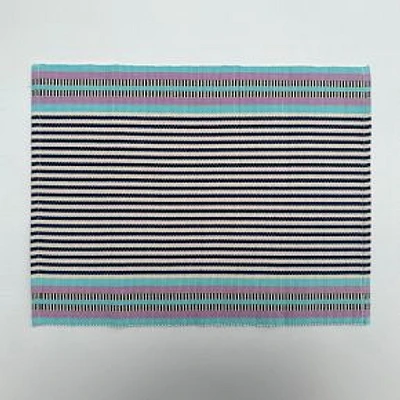 Bahari Handwoven Placemats, Blue and Lilac, Set of 4