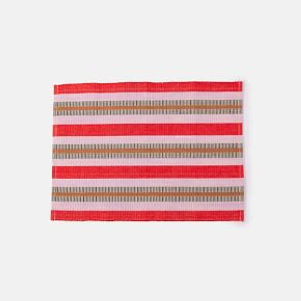 Upendo Handwoven Placemats, Red, Set of 4