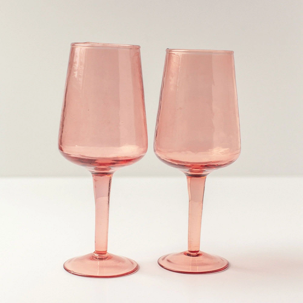 Creative Women Hammered Wine Glasses (Set of 4) | West Elm