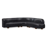 Laurent Leather 3-Piece Bumper Chaise Sectional (111.5") | West Elm