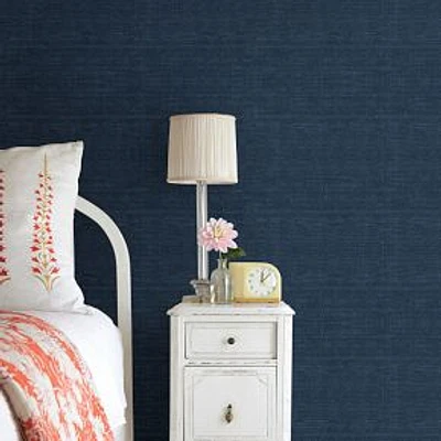 Peninsula Navy Sisal Grasscloth Wallpaper