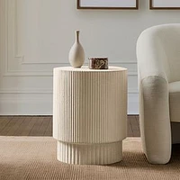 Fluted 16" Side Table, Desert Sand