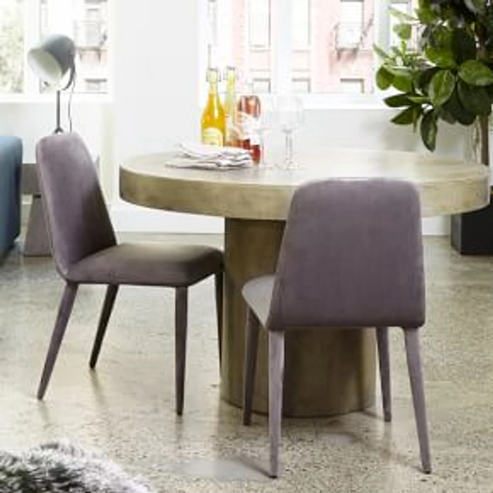 Pedestal Base Concrete Dining Table,Cement,