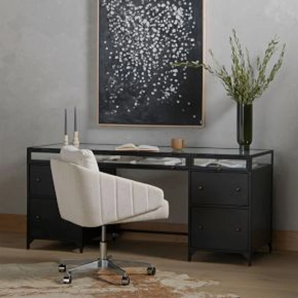 Payson 70" Executive Desk, Black