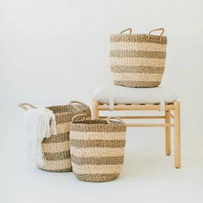 Camden Baskets, Set of 3, 15.75"x15.75"x15.75"