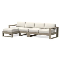 Portside Collection 3 Piece Chaise Sectional, Slipcover, Canvas Natural