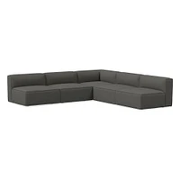 Remi Sectional Set 08: Armless Single, Corner, Cast, Charcoal