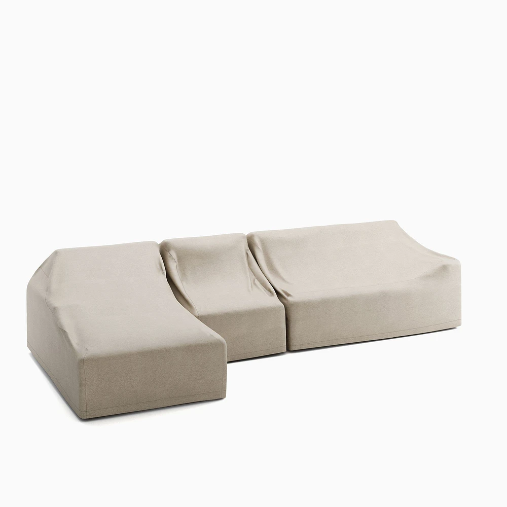 Urban Outdoor Collection Left Arm Sofa + Armless Single Right Chaise Protective Cover