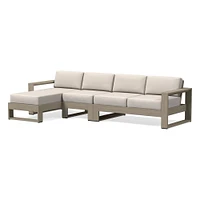 Portside Collection 3 Piece Chaise Sectional, Slipcover, Canvas Natural