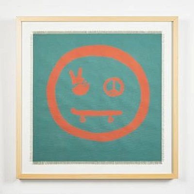 Peace Skate Face Large Framed Art by Wallshoppe