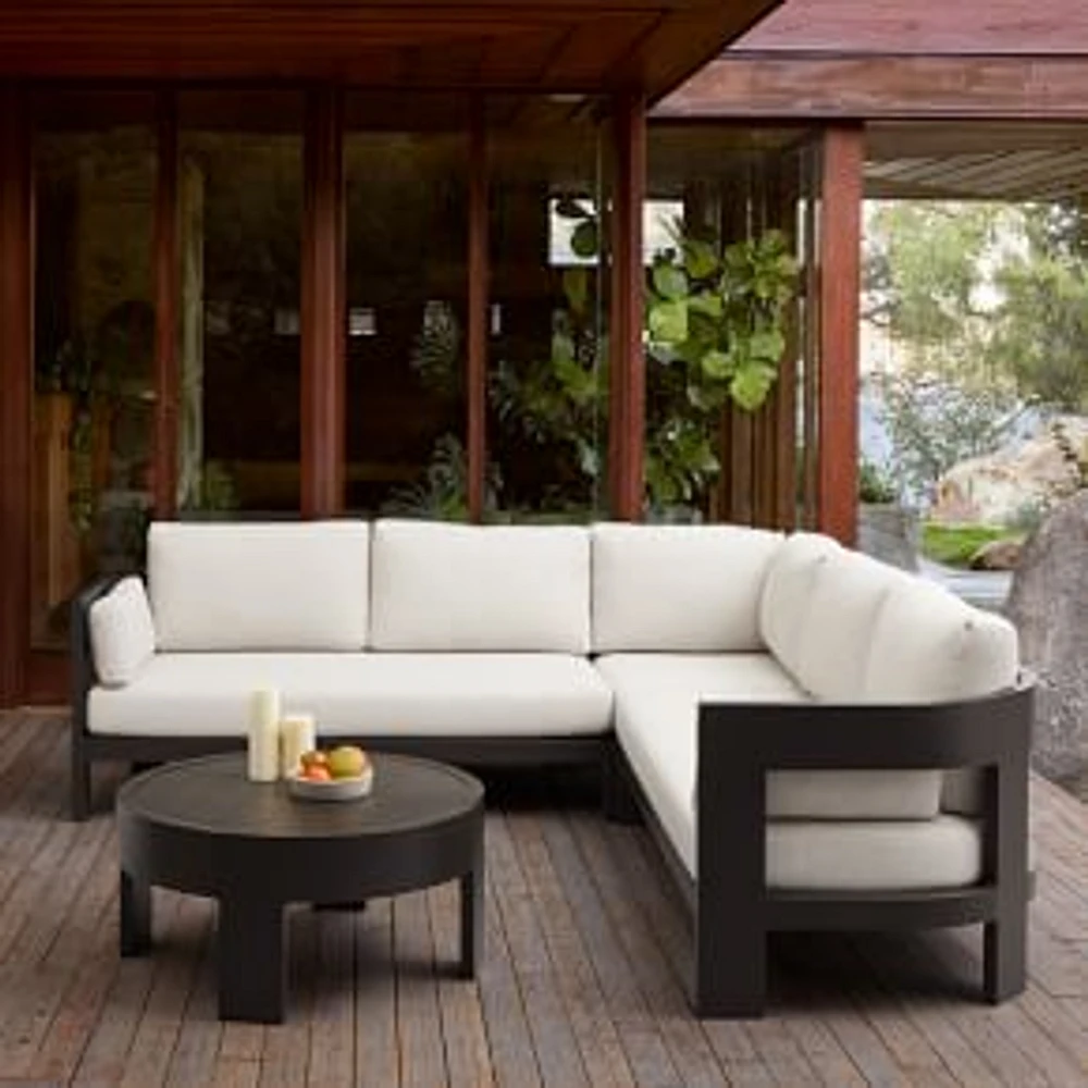 Caldera Aluminum Outdoor in -Piece L-Shaped Sectional