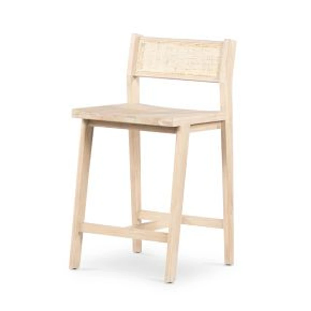 Yvette Counter Stool, White Wash Mango