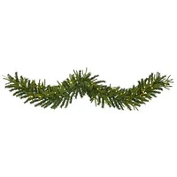 Pre-Lit Faux Pine Garland, 72"L