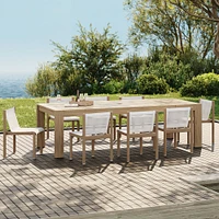 Telluride Expandable Dining Table and 8 Cusco Chairs, Reef