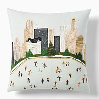 Nicole Cicak Ice Skating Pillow Cover | West Elm