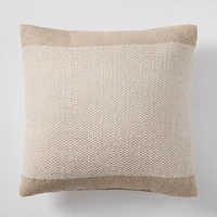 Banded Basketweave Indoor/Outdoor Pillow | West Elm