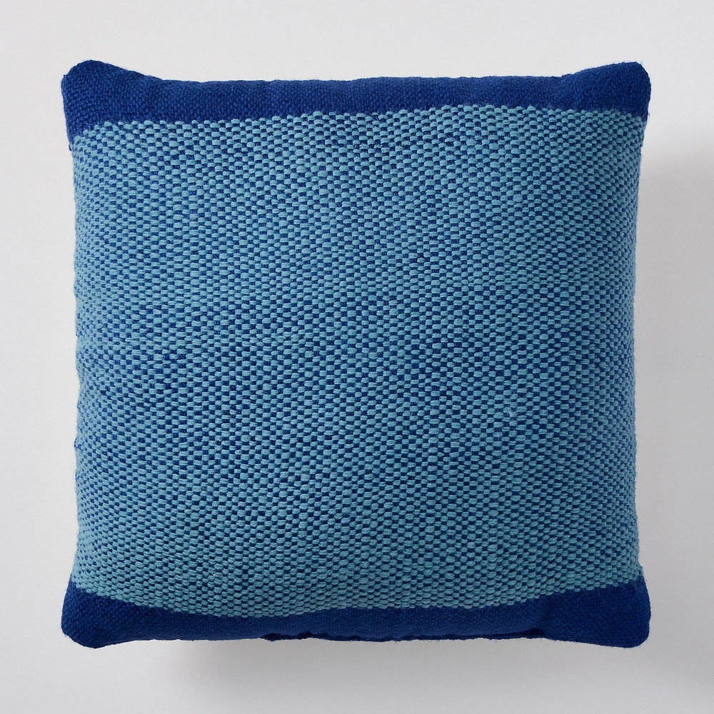 Banded Basketweave Indoor/Outdoor Pillow | West Elm