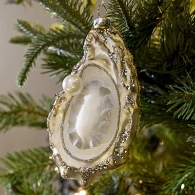 Glass Oyster Ornament