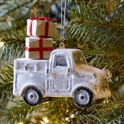 Glass Truck With Gifts Ornament