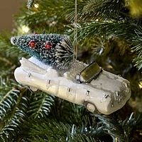 Glass Car With Tree Ornament