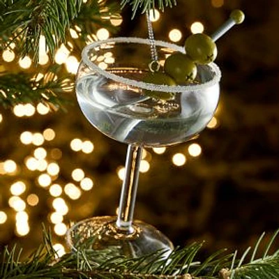 Glass Martini Ornament