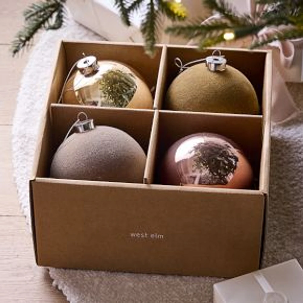 Neutrals Lodge Glass Ball Ornament