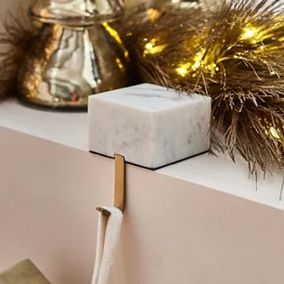 Basic Marble & Metal Stocking Holder