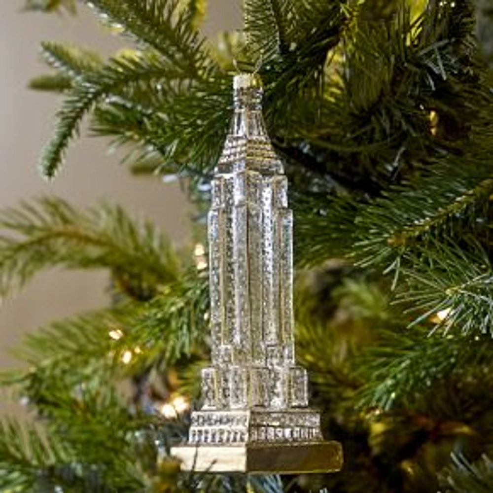 Glass Empire State Building Ornament