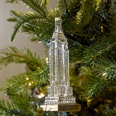 Glass Empire State Building Ornament