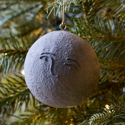 Cotton Mache Full Moon Ornament | West Elm