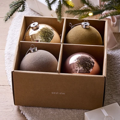 Neutrals Glass Ball Ornaments (Set of ) | West Elm