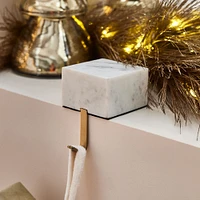 Basic Marble & Metal Stocking Holder | West Elm