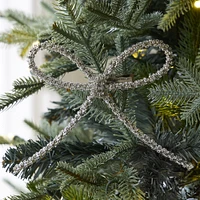 Glitter Bow Clip-On Ornament | West Elm