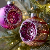 Shiny-Brite™ Pink Glass Ball Ornaments (Set of ) | West Elm