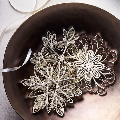 Die Cut Paper Snowflake Ornaments (Set of 3) | West Elm